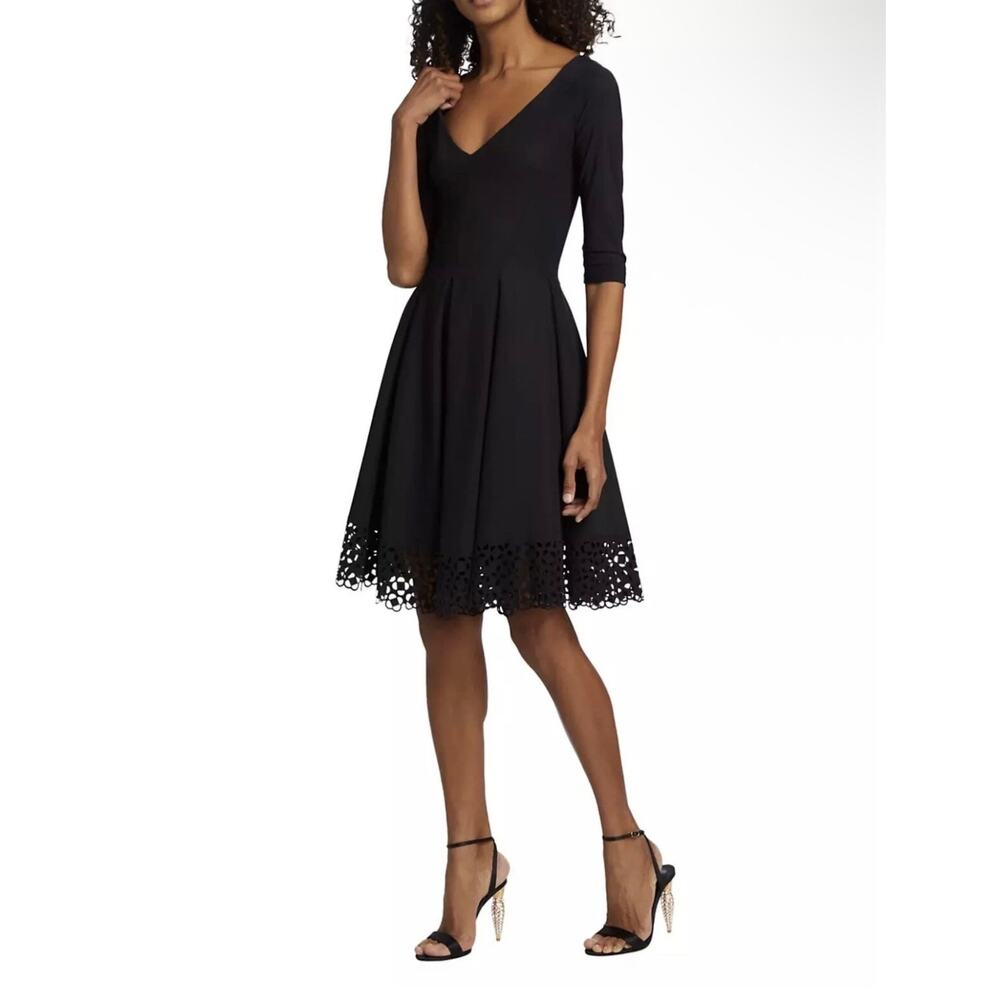 Chiara Boni La Petite Robe Naffy Black Mini A-Line Cocktail Dress 12 Lace 46